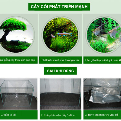 San Hô Vụn túi 1KG + Phân nền thủy sinh SMEKONG II 2KG giàu dinh dưỡng, trang trí bể cá, hồ cá