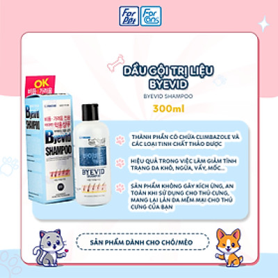 Dầu Gội Trị Liệu Bệnh Ngoài Da Byevid Cho Thú Cưng Forcans 300ml