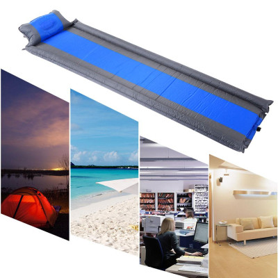 Đệm ngủ bơm hơi di động chống ẩm ngoài trời, có đệm gối, tay vịn, dùng dã ngoại cắm trại