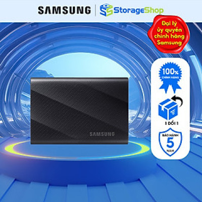 Ổ cứng di động SSD Samsung T9 Tốc độ đọc/ghi 2,000 MB/s 1,950 MB/s USB 3.2 Gen 2x2 - 1 Đổi 1 - Hàng chính hãng