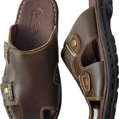 Dép Nam Bít Mũi BIGGBEN Da Bò Thật Cao Cấp DN145