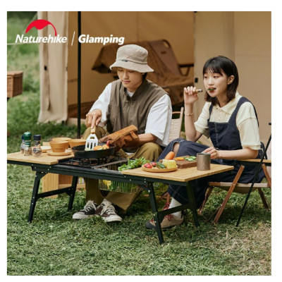 Bàn IGT mặt gỗ tre ray trượt NatureHike NH22JU010