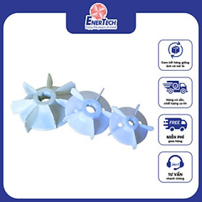 Cánh quạt nhựa cho motor công nghiệp (động cơ điện công nghiệp) 1 pha 1 tụ framesize 80 4P (6 cánh)
