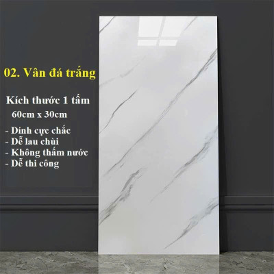 Bộ 15 Tấm Xốp Dán Tường 3D PVC Vân Đá 60x30cm Keo Sẵn Dày 2,5mm Cao Cấp, Sang trọng
