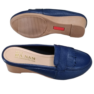 Sục Nữ Đế Xuồng HA NAM Da Bò Thật Đế Cao Su 5cm DNU2184