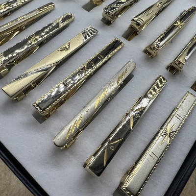 Kẹp Cà vạt nam kim loại khắc Laze 6cm Giangpkc _ Mẫu ngẫu nhiên