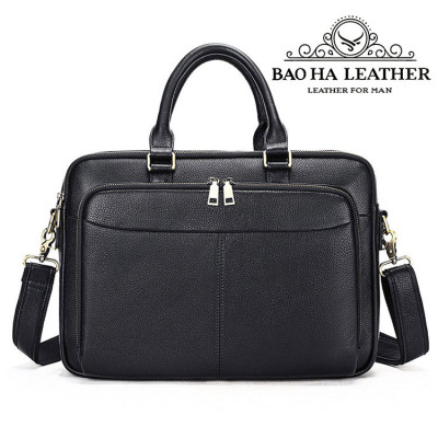 Cặp công sở nam da bò cao cấp BHM5099 Túi xách, cặp văn phòng, cặp giáo viênm vừa laptop 15inch