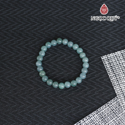 Vòng tay lam ngọc 7mm mệnh thủy, mộc - Ngoc Quý Gemstones