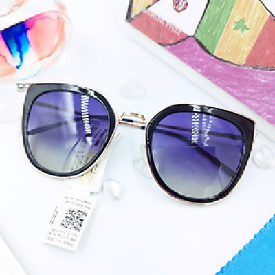 KÍNH MÁT NỮ, PHOM DÁNG MẮT MÈO,GỌNG KÍNH NHỰA, CÀNG KÍNH KIM LOẠI THỜI TRANG, CHÍNH HÃNG JUBILANT J85018