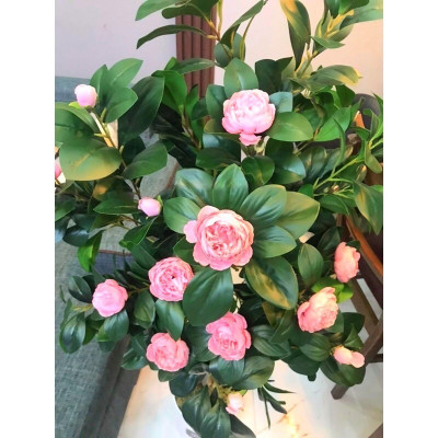 Cây hoa trà mi giả - Size 100cm đến 160cm - Cây giả, hoa lụa Decor trang trí nhà cửa