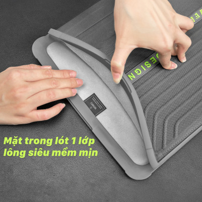 Túi Bảo Vệ Laptop, đệm Chống Sốc Laptop, túi chống sốc chống thấm nước chống va đập size 13.6 inch / 14.2 inch WIWU DEFENDER Sleeve Pro - Hàng nhập khẩu