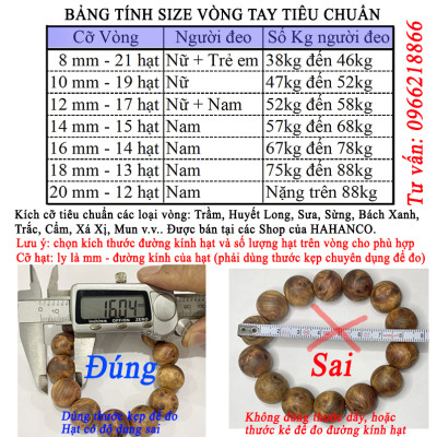 Vòng tay gỗ Xá Xị lên tuyết (Size 12mm - 17 hạt) BH671 - Mùi hương thơm ngát dễ chịu - Bracelet of HAHANCO