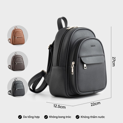 Balo Trita ( Thời trang nữ đa ngăn tiện dụng cỡ trung - Balo da RBA51 )
