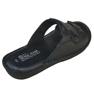 Dép Nam Quai Ngang HÀ NAM Da Bò Thật Cao Cấp DNA2125