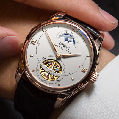 Đồng hồ nam chính hãng LOBINNI L13022-5,kính sapphire,chống xước,chống nước 50m,Bh 24 tháng,máy cơ (automatic)