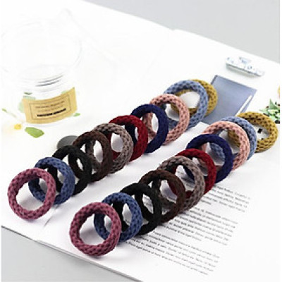 Sét dây buộc tóc bản to HD17 Hộp nhựa trong