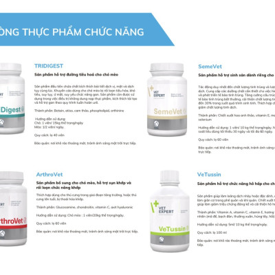 [ Hộp 60 viên] Vet Expert Sản phẩm bổ sung cho chó mèo giúp hỗ trợ các vấn đề về thận Renal Vet