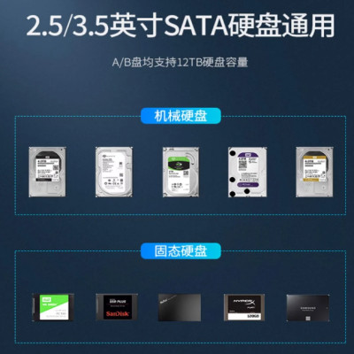 Dock đọc dữ liệu ổ cứng SATA USB 3.0 2 khay Ugreen 50857 - Hàng chính hãng