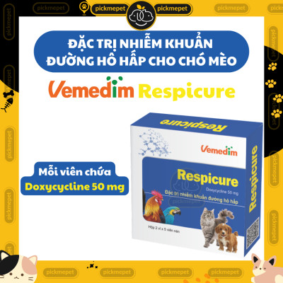 Respicure Vemedim - Trị Các Nhiễm Khuẩn Đường Hô Hấp cho Chó, Mèo