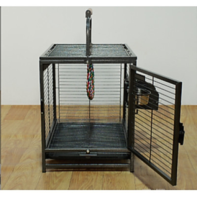 1 lồng T10 (dài 47,5 rộng 37,5 cao 65) dùng làm lồng nuôi các dòng vẹt nhỏ và trung