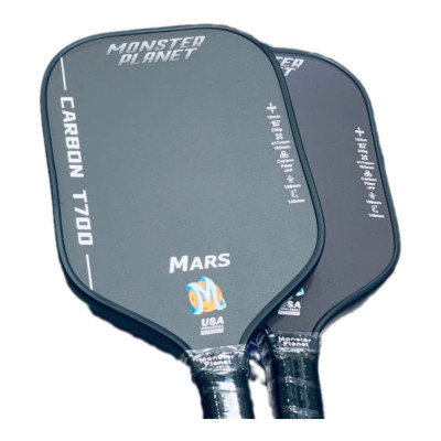 ￼Vợt Pickleball Mars Chuyên Nghiệp USAPA Approved. Raw Carbon T-700 Nhám, Hỗ Trợ Xoáy và Kiểm soát bóng Spor