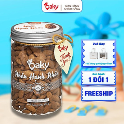 Hạt Hạnh Nhân Oaky 450g (Size Lớn) - Nhập Khẩu Mỹ, Ăn Vặt Healthy, Giàu Dinh Dưỡng Tự Nhiên