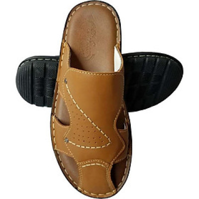 Dép Nam Bít Mũi BIGGBEN Da Bò Thật DN51