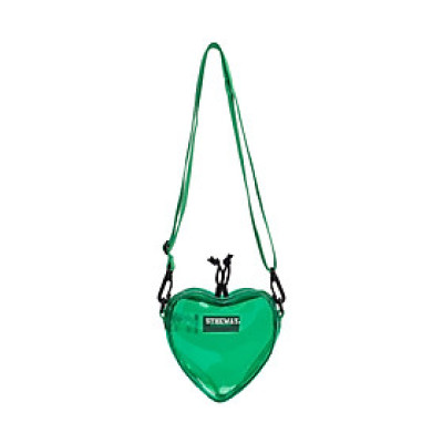 5THEWAY HEART SHOULDER BAG in DEEP MINT aka Túi Trái Tim Trong Suốt Xanh Lá