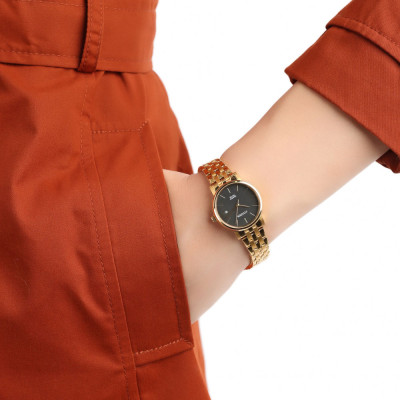 Đồng Hồ Nữ Citizen Dây Thép Không Gỉ EU6092-59E - Mặt Đen 