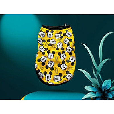 ÁO THUN BA LỖ  THÔNG HƠI SIÊU CUTE MICKEY TỪ 1-5KG DÀNH CHO THÚ CƯNG CHÓ MÈO