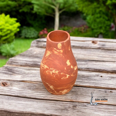 Bình Gốm Đất Nung Marble Cắm Hoa Khô