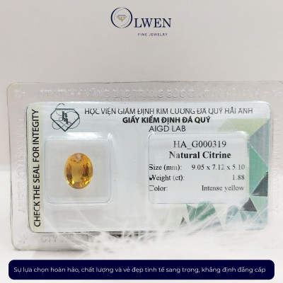 Viên đá thạch anh vàng  (Citrine) thiên nhiên_HA-G000319