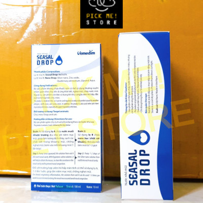 Nhỏ Mũi Seasal Drop - Hỗ Trợ Nghẹt Mũi Sổ Mũi Vệ Sinh Mũi Cho Chó Mèo