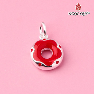 Charm bạc treo hình bánh donut - Ngọc Quý Gemstones