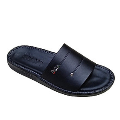 Dép Nam Da Bò HA NAM Đế Siêu Nhẹ Khâu Chỉ Toàn Bộ DNA2208