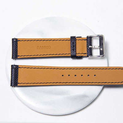 Dây Da Đồng Hồ Cao Cấp - Sang Trọng, Chất Liệu Da Bê EPSOM Thuộc Thảo Mộc - Nhập Khẩu Từ Châu Âu, Mặt Lót Chống Thấm Mồ Hôi, Tích Hợp Lớp Gia Cố Chống Giãn Đặc Biệt và Chốt Thông Minh, Kiểu Dáng Cổ Điển Phẳng Mỏng