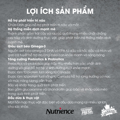 Thức Ăn Cho Mèo Trưởng Thành Nutrience Infusion Bao 2.27kg - Thịt Gà, Rau Củ & Trái Cây Tự Nhiên