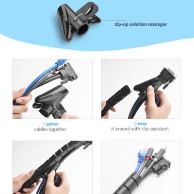 Ugreen UG30820LP121TK 5M màu Đen Dây ống xoắn PE bảo vệ cáp cao cấp - HÀNG CHÍNH HÃNG