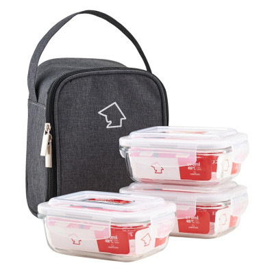 Túi đựng hộp cơm hình vuông logo COBA