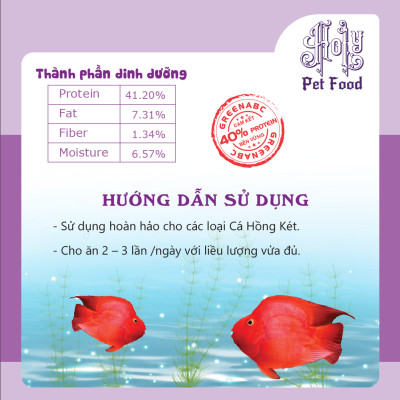 Thức ăn Cá HỒNG KÉT - Red Parrot Fish - Tăng đề kháng, Màu sắc rực rỡ - hộp 350g