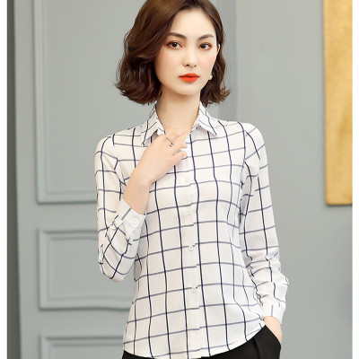 Sơ mi nữ công sở phối caro 150