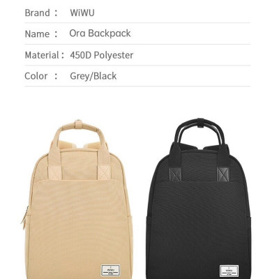 Balo Wiwu Ora Backpack Dành Cho Điện Thoại Di Động, Máy Tính Bảng, Macbook, Laptop Được Làm Bằng Chất Liệu Chống Thấm Nước, Sức Chứa Lớn - Hàng Chính Hãng