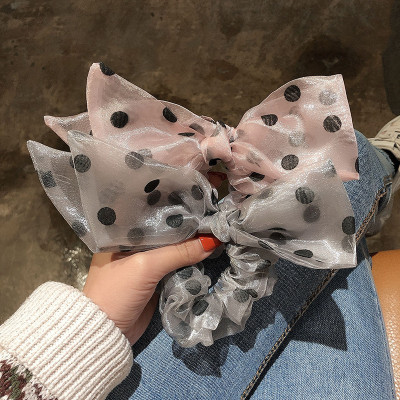 Dây buộc tóc chấm bi nơ to đẹp HD140