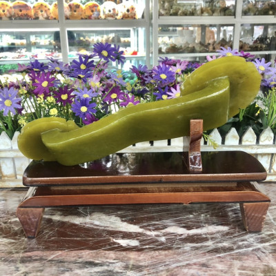 Gậy như ý phong thủy may mắn vạn sự như ý đá ngọc Onyx - Dài 31 cm