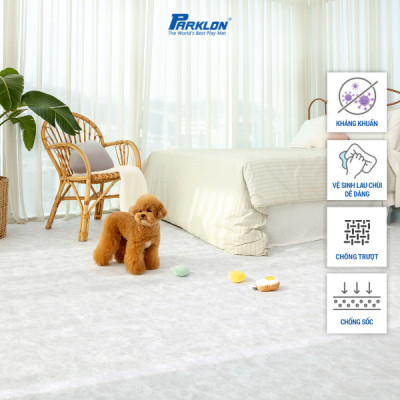 Thảm Thú Cưng Cao Cấp Parklon Hoa Văn Vân Đá Hoa Cương Vằn Chính Hãng Hàn Quốc (300x140x0.55)cm Chống Bụi Kháng Khuẩn Khử Mùi Chống Ồn Chống Trượt Chống Sốc (Pet Roll Mat-Crumble Marble)