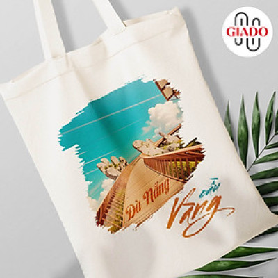 Túi canvas GIADO, túi vải bố, túi tote mẫu Đà Nẵng cầu Vàng