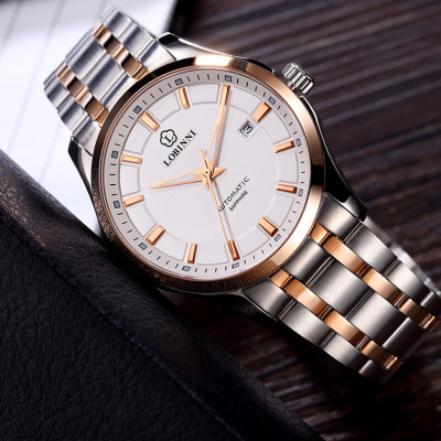 Đồng hồ Nam chính hãng LOBINNI No.9005-2 Chính Hãng Full Box Chống Nước Kính Chống Xước Dây Thép Cao Cấp BH24T (Máy Cơ Tự Động)