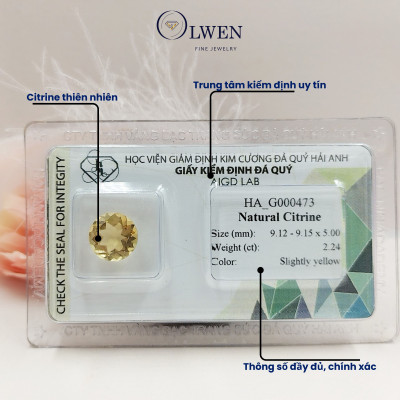 Viên đá thạch anh vàng (Citrine) thiên nhiên_HA-G000473
