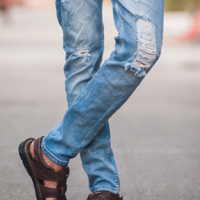 Giày Sandal Nam Da Bò SUNPOLO SDA023 (Đen, Nâu)