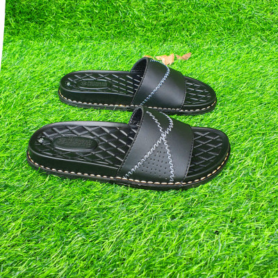 Dép da nam quai ngang Trường Hải da bò 2 màu nâu,đen DN115